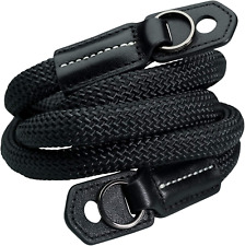 Luxury Sheetline Rope Camera Strap with Napa Leather Ends and Electroplated Moun picture