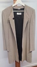 Vintage Max Mara Pianoforte Made In Italy Beige Houndstooth Jacket Coat Size 12 picture