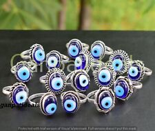 Evil Eye Gemstone Ring Wholesale Lot 925 Sterling Silver Plated Rings Lot picture