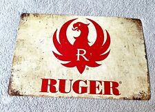 Ruger Fire Arms 8” X 12” Horizontal Tin Sign Retro picture