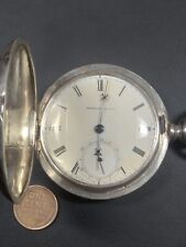 Working Antique 1870 P.S. Bartlett Coin Silver Pocket Watch picture