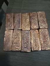 10Lbs Hand Poured Pure Copper Ingot Bar No Less Than 9LBS 10OZ picture