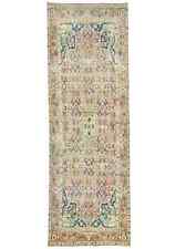 Muted Pink Tribal Distressed Vintage 3X9 Rare Oriental Runner Rug Hallway Carpet picture
