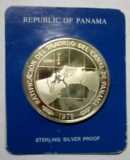 1978 PANAMA - 10 BALBOA - PANAMA CANAL TREATY - 1.3 Oz PROOF SILVER CROWN - RARE picture