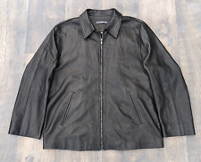 John Varvatos Mens Lambskin Black Leather Jacket Italy 52 42 picture