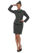 Smiffys WW2 Army Girl Costume, Green (Size L) picture