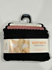Blissful Benefits By Warner's Cotton Hipster with Lace 3-Pack Size XXXL (10) NEW picture