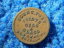 1863 Buffalo NY John C Post Token 105L-1A Scarce r3  Paints Oils and Glass picture