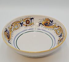 Deruta Italy Italian Pottery  Large Serving Bowl Dragons 3.5