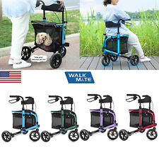 Rollator Walker Aluminum 3 Wheel , Foldable Lightweight with Seat Backrest Pouch picture