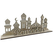 Eid Mubarak LED Light Wooden Ornament 2023 Ramadan Decor NS0 For Home picture