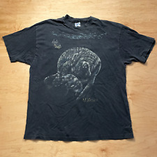 Vintage Faded Midnight Manatees Animals Black XL VTG T-Shirt picture