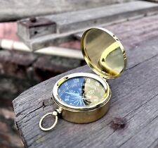 Nautical vintage Compass Brass WWII military Pocket Compass picture