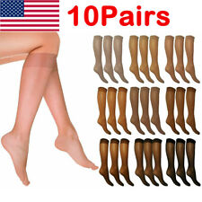 10 Pairs Womens Over Knee High Tights Pop Socks Comfort Top Silky Smooth  Socks picture