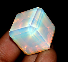 Natural Green Opal Cube Welo Australian 120.55 Ct Certified Untreated Gemstone picture