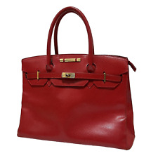 Bally Hand Bag  Leather  Formal Red Auth 0120 picture