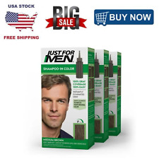 Just For Men Shampoo-in Hair Dye for Men, H-35 Medium Brown, (Pack of 3) picture