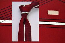 Vintage Red Tie with Linear Black & White Graphic - Unknown Designer picture