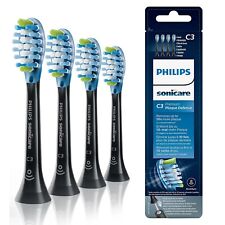 New 4-Pack Genuine Philips C3 Premium Plaque Control Brush Heads Black picture