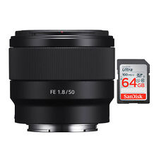 Sony FE 50mm F1.8 Lens & SanDisk 64GB SD Card picture