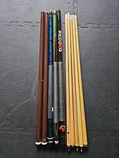 Lot Of 5 Vintage Pool Cues Minnesota Fats Red Dog Eastpoint With Tips  picture