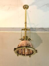 New Antique Vintage Style Brass & Copper Long Ceiling Mount Retro Pendant Light picture