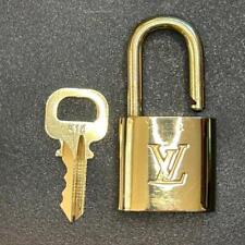 Auth Louis Vuitton PadLock 1 Set Lock & Key Brass Gold Number Random Near Mint picture