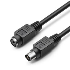 Mini Din 6-Pin PS/2 PS2 Male to Female Extension Cable 3 6 10 15 25 50 Ft -Black picture