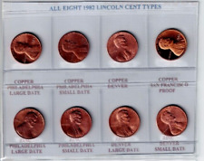 1982-D-P-S all 8 Uncirculated Types include the Copper S Proof in nice display picture
