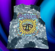 New Sublime Sun Mens Retro Vintage Tie Dye Sleeveless Muscle T-Shirt picture