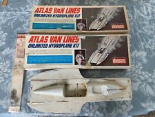 Vintage ATLAS VAN LINES U-76 Wooden 18”  Hydroplane Race Boat Model Dumas AS IS picture