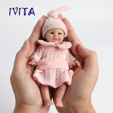 5.5'' Mini Baby Girl Prematur Full Body Silicone Mini Doll IVITA Small Doll picture