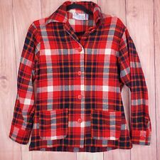 Vintage Knockabouts by Pendleton Red Plaid Wool Button Shirt Sz S ? Shacket  picture