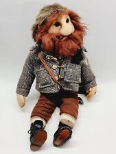 Vintage 1986 Trapper Doll Authentic Handicraft From Alaska Signed Dar Palmer Ak picture