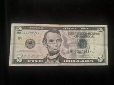 5$ 2013 Series MD00117959* Rare Star Note picture