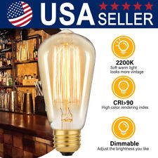 1/3/6-Pack ST58 E26 Vintage Edison Bulb 40W/60W Filament Light Bulb 2200K US picture