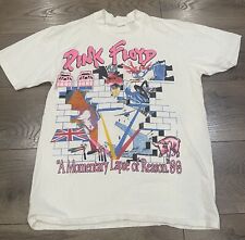 Vintage 80s Pink Floyd Uniondale New York Concert Tour T Shirt Rare 1980s 1988 picture