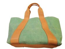 Consuela Agnes Carryall Tote Bag, Canvas & Leather, Mint Green, Large NWOT picture
