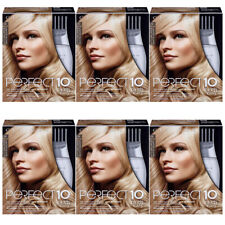 6-New Clairol Nice'n Easy Perfect 10 Permanent Hair Color, 10 Lightest Blonde picture