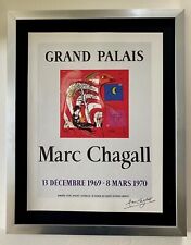 MARC CHAGALL | ORIGINAL VINTAGE 1975 | SIGNED PRINT | MOUNTED AND FRAMED picture