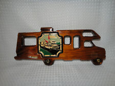 Vintage RV Recreational Vehicle Wood Hanging Clock by Ramar picture