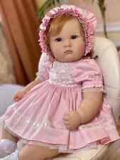 60CM Reborn Toddler Doll Princess Girl 3D Skin Rooted Curly Hair Lifelike Gift picture