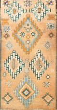 Antique Hand-knotted Moroccan Vegetable Dye Geometric Oriental Area Rug 6x10 picture