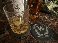 Personalized Slate Coasters Set of 4 Custom Laser Engraved - Your design or Ours picture