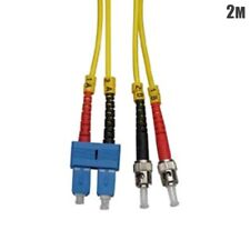 2M 6FT ST to SC Duplex 9/125 Single Mode Fiber Optic Optical Patch Cable Cord picture