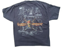 Rare Vintage 2003 Disney Pirates Of Caribbean Tv Movie Shirt Made In USA Faded picture