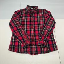 LL Bean Flannel Shirt Men's S Plaid Traditional Fit Button Down Long Sleeve Red picture