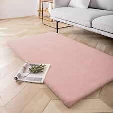  Ultra Thick and Soft 3 x 5 Faux Fur Area Rug Modern 3 x 5ft Rectangle Pink picture