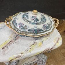 antique Royal Staffordshire lusterware burslem veddo covered vegetable bowl  picture