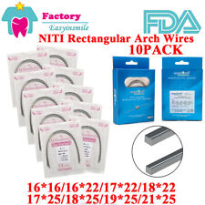 10X Dental NITI Rectangular Arch Wires For Orthodontic Brace 16*16-21*25 U/Lower picture